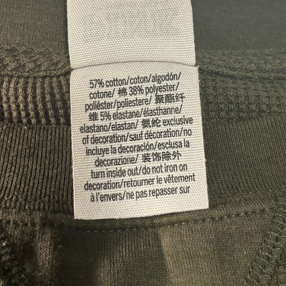 Victoria Secret’s PINK Women's Waffle Long Sleeve Dark Green Cropped Top Large - Picture 3 of 8